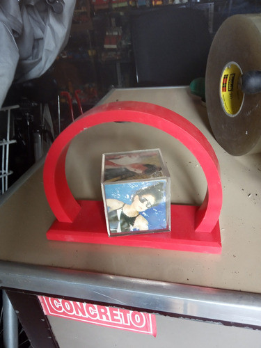 Portaretrato Vintage Cubo Con Base Giratorio Con Iman Beleza 1