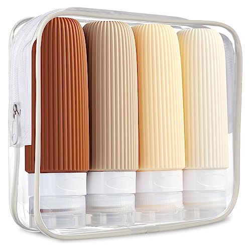 Botellas De Viaje Silicona Para Articulos De Tocador X4 - C 0