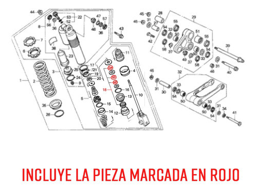 Set Retenes Amortiguador Trasero Monoshock P/ Honda Crf 450 1
