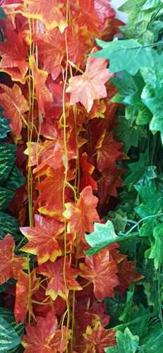 Guirnalda Hojas Artificiales Enredadera De Otoño X5 Unidad 0