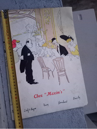 Antiguo Menú Del Restaurante Maxim's,de París. 0