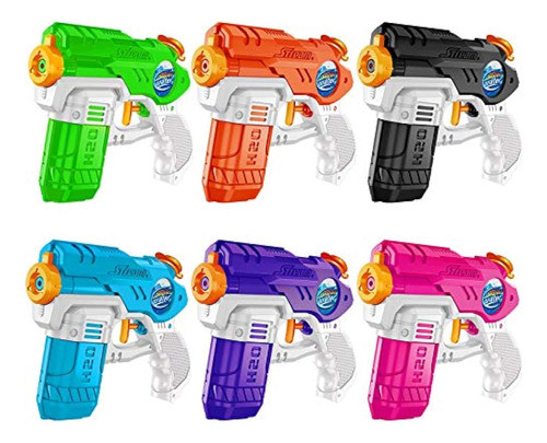 Pistolas De Agua Para Niños, Paquete De 6 Pistolas 0