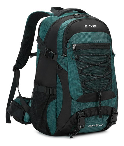 Mochila Para Senderismo 40l Ligera Impermeable Verde Bovip 0