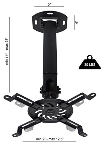 Vivo Universal Extendiendo Proyector De Techo Negro Montaje 1