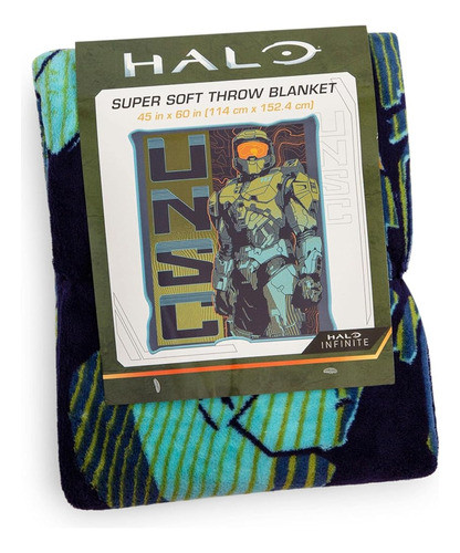 Manta De Lana De Felpa De Micro Felpa Halo Unsc Master Chief 1