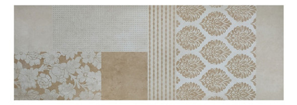 Cerámica Para Pared Memphis Dimara  Crema (decorado) 25x70 0