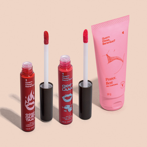 Quem Disse, Berenice? Kit Balm Líquido Vermelho 4,6ml + Balm 1