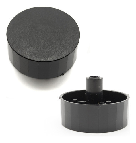 Perilla Potenciometro D40:h15 P/eje Estriado Negra Pack X1 0