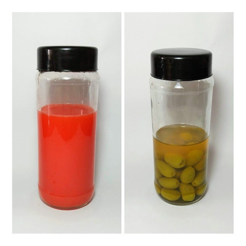 10 Potes Vidro 300ml Alto Aspargo Tampa Plastica Alta 1