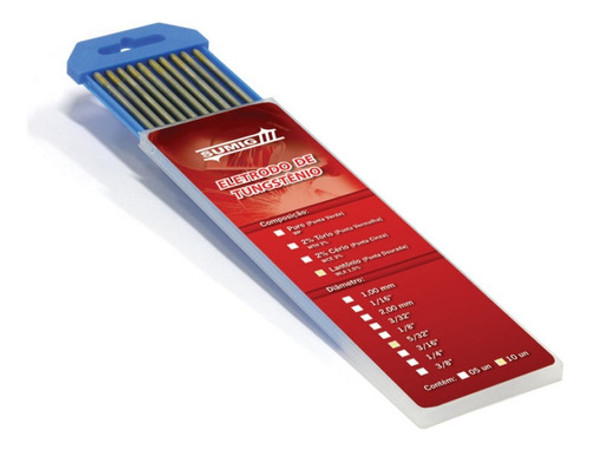 301790 Electrodo Tungsteno Dorado Lantano 4,0mm X Uni Tig 0