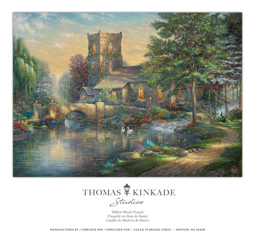 Thomas Kinkade Capilla De Madera De Sauce Willow Wood Chapel 0