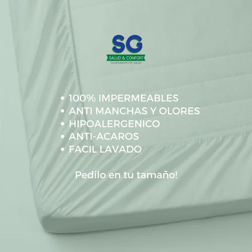 Funda De Colchón Protector Impermeable Incontinencia 1 1/2pl 1