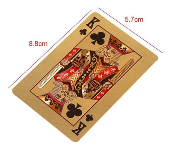 Cartas Naipes Póker Plástico Anti Agua Doradas 1 Cartas Naipes Póker Plástico Anti Agua Doradas 1