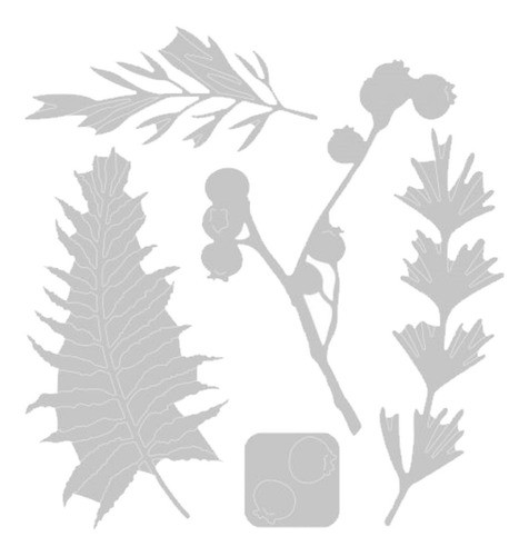 Cortante - Troquel Thinlits Sizzix Hojas 664361 1