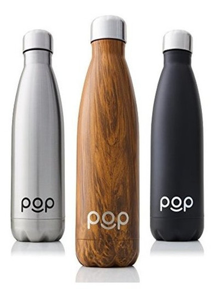 Botella De Acero Inox Color Madera 740ml Con Boca Angosta 0 Botella De Acero Inox Color Madera 740ml Con Boca Angosta 0