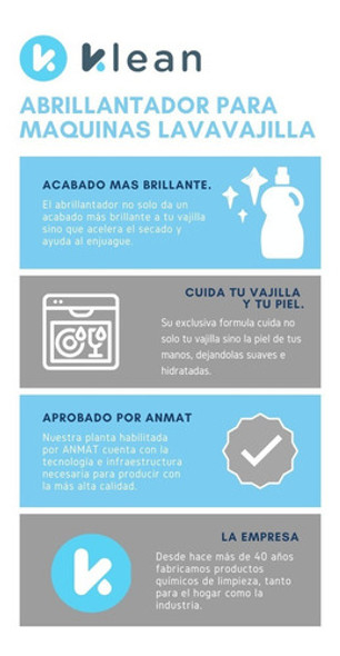 Abrillantador Para Lavavajillas Automático Klean 1 Litro 1 Abrillantador Para Lavavajillas Automático Klean 1 Litro 1