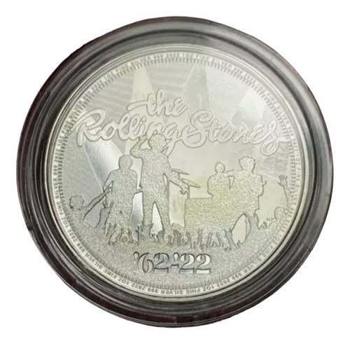 2 Libras Inglaterra Onza Plata 0.999 2022 Rolling Stones 0