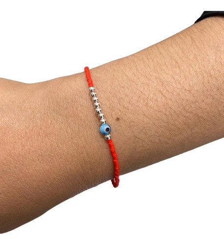 Pulsera Contra La Envidia Con  Detalles En Plata 0