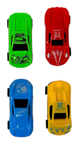 Kit X4 Autitos De Plastico De Juguete 0