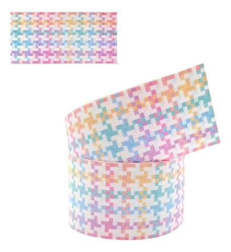 Fita Xadrez Princess - 38mm X 10y - Multicor 0