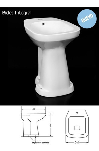 Bidet Alto Para Discapacitado Integral Blanco 1 O 3 Agujeros 0