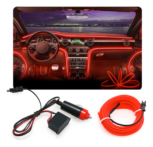 Fita Led Painel Clio 2007 Luz Interna 5m Vermelho 0