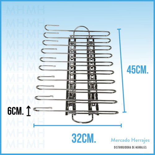 Pantalonero Central Pint. Cromo Doble Guia Telescopica 1