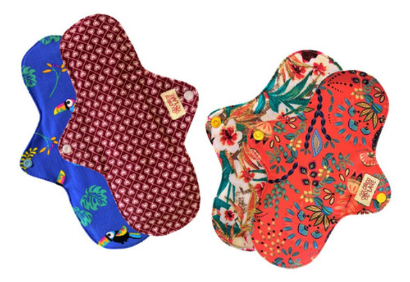 Absorvente De Pano Reutilizavel Ecologico 2 Normal 2 Noturno 0 Absorvente De Pano Reutilizavel Ecologico 2 Normal 2 Noturno 0