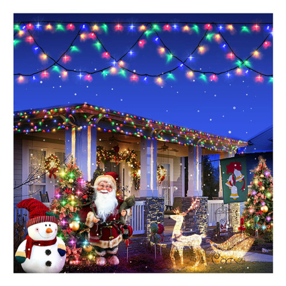 Hhmy - 380 Luces Led Multicolor De Navidad, 40 Pies De Decor 0