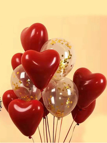 Globos Corazon Confeti 11 Pzas  Carolinas Home 1