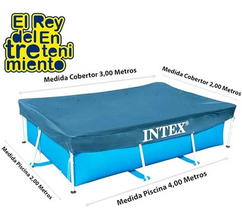 Cobertor Intex P/ Piscina Rectangular 3x2mts Lona - El Rey 1