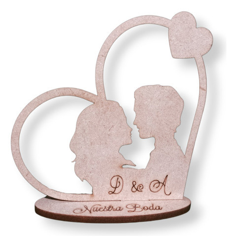 Combo 14 Centros De Mesa De Novios Mirandose En Corazon 0