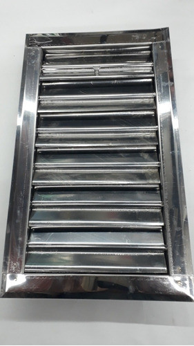 Rejilla Aireador Acero Inoxidable  15x30 De Abrir Con Marco 1