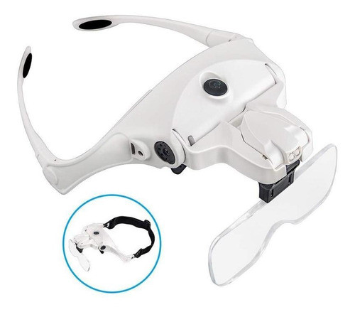 Lupa Manos Libres Vincha Recargable Usb Luz Led Hobbies 0