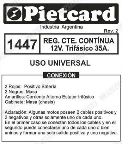 Regulador Voltaje 1447 Moto Universal 7 Cables 1