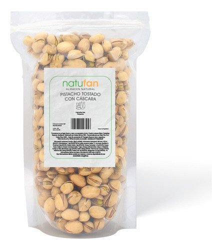 Pistacho Tostado Salado Con Cáscara 500 Grs 1