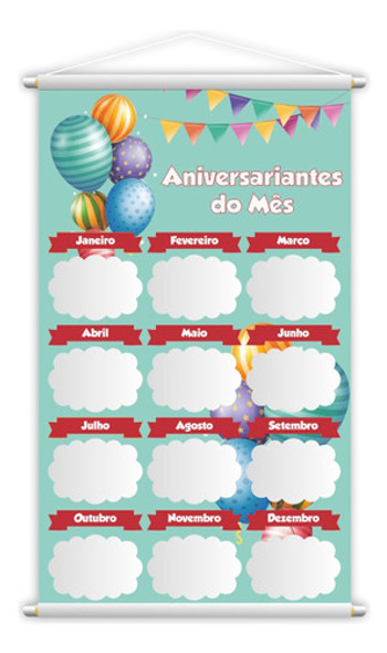 Kit Banners Chamada + Aniversariantes + Sinais De Pontuação 1