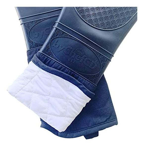 Bychefcd Guantes Largos De Silicona Para Horno - Guantes De 0