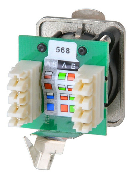 Conector Neutrik Rj45 Ethercon Fêmea Painel Ne8fdv-y110 Loja 1