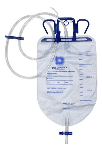 Bolsa Coletora De Urina Sistema Fechado 2l Descarpack 10un 0 Bolsa Coletora De Urina Sistema Fechado 2l Descarpack 10un 0
