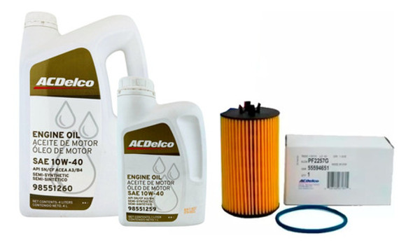 Kit Filtro Original + Aceite 10w40 Chevrolet Sonic 1.6 2020 0
