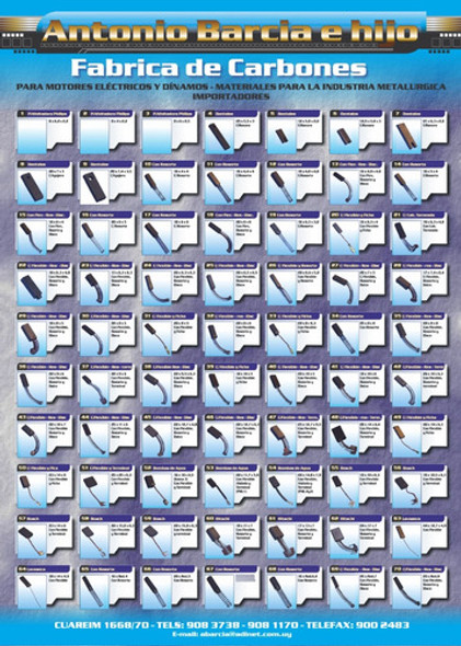 Carbones Para Motores Electricos 13 X 6.3 X 6.3 Mm 1