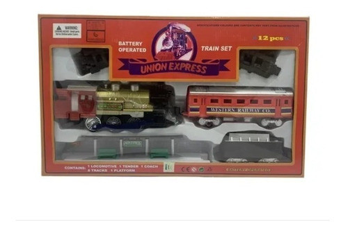 Tren Con Vias A Pila En Caja Con Sonido Locomotora Pista 0