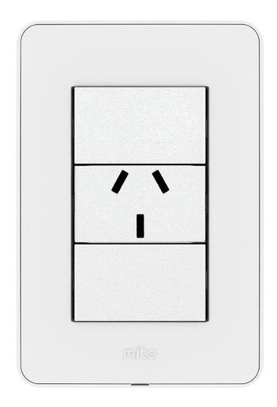 Toma Simple Mito Blanco Bastidor Blanco Jeluz Pack X10u. 0