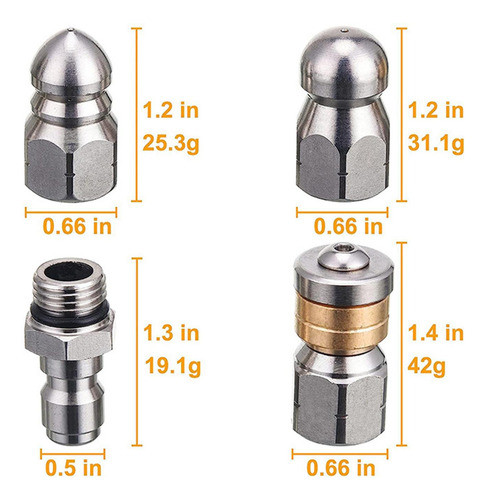 A Bico De Jato De Esgoto, Kit De Jato De 4 Unidades Sem Fita 1
