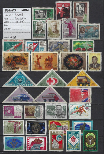 Lote2406 Rusia X70 Estampillas Varias Para Clasificar 1