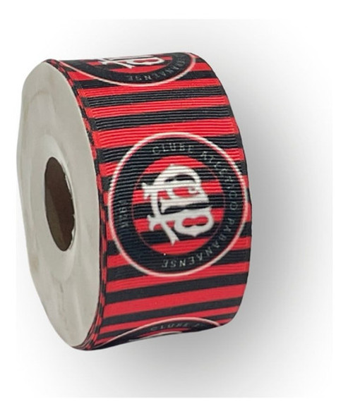 Fita De Gorgurão Estampada 38mm Bela Fita Nº9 - Atlético P 0