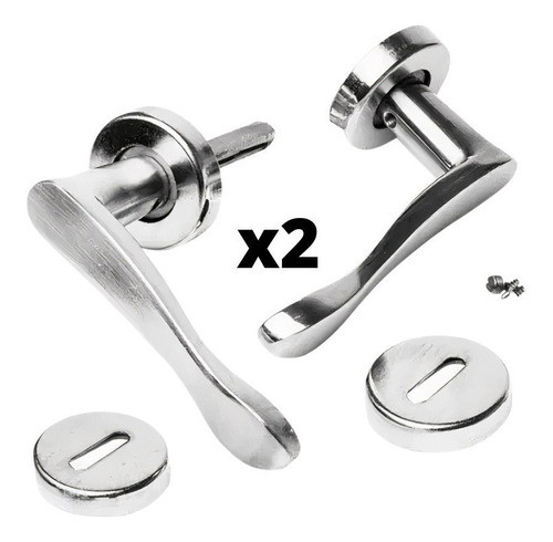 Manija Picaporte Doble Balancin Aluminio Oferta Roma.!!!x2 0