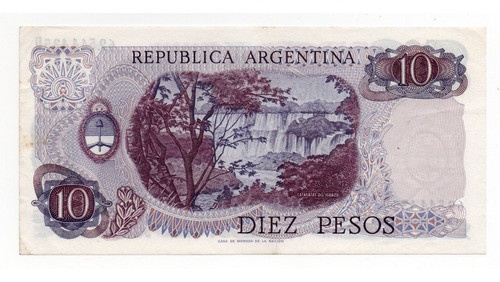 Billete Argentina 10 Pesos Ley Bottero 2356 1
