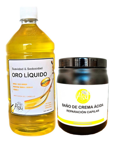 Combo 1 Litro De Oro Líquido + 1 Kg De Crema Ácida 0